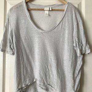 Linen V-neck shirt